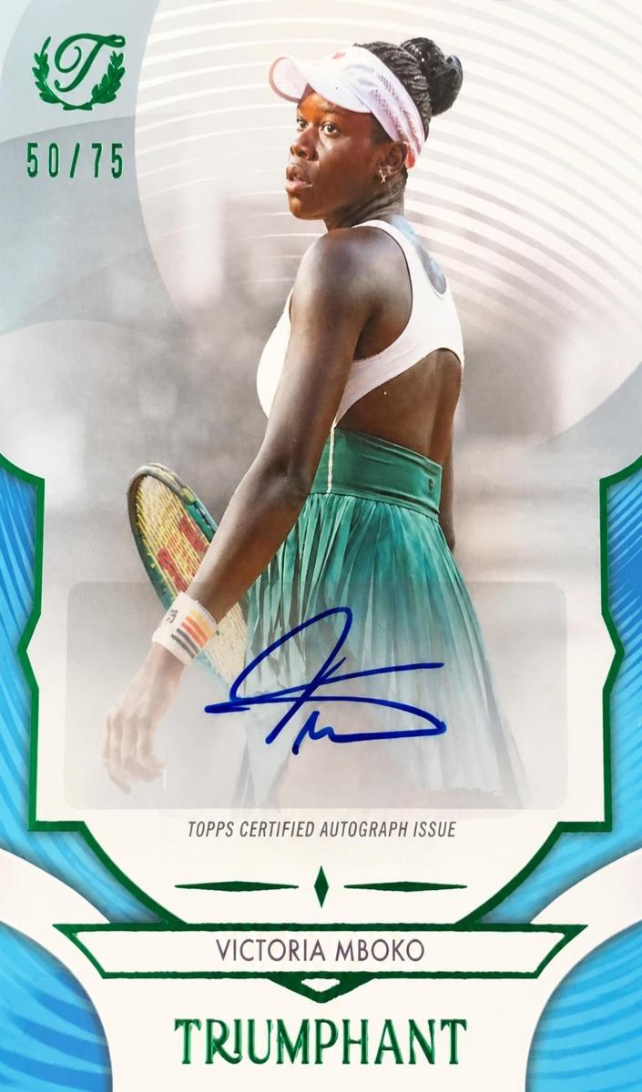 2025 Victoria Mboko [Hard Court Blue Foil] #75-A