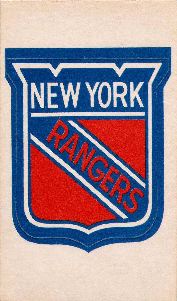1972 New York Rangers #NNO