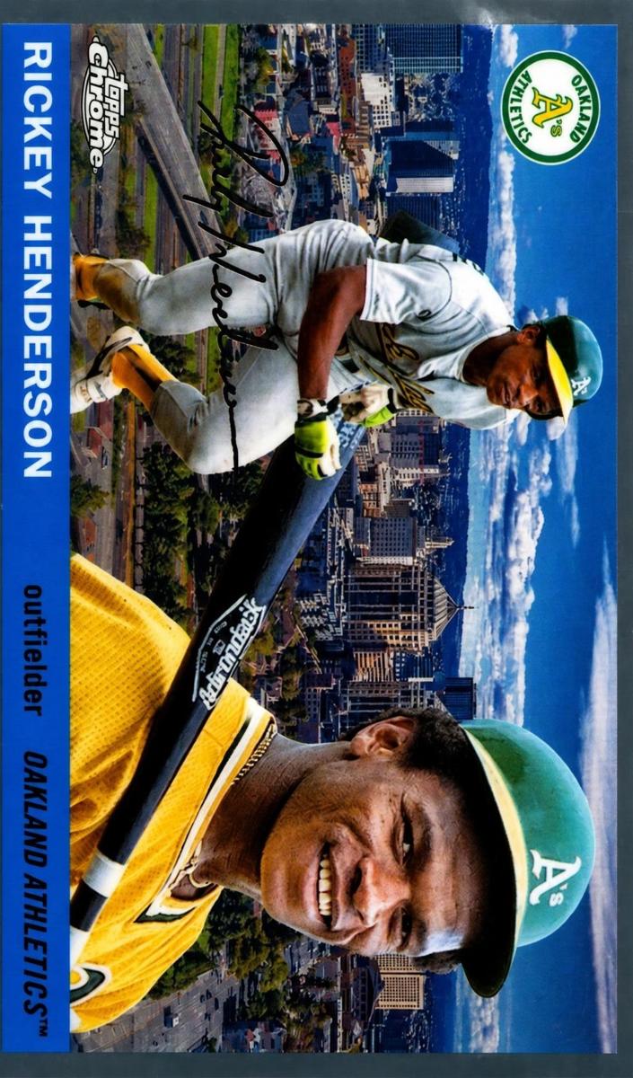 2025 Topps Chrome Platinum 1955 City Variation Rickey Henderson #55CV-6 card