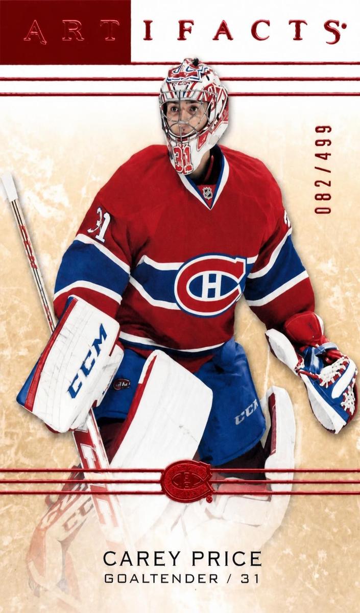 2014 Upper Deck Artifacts Carey Price [Ruby] #109 card