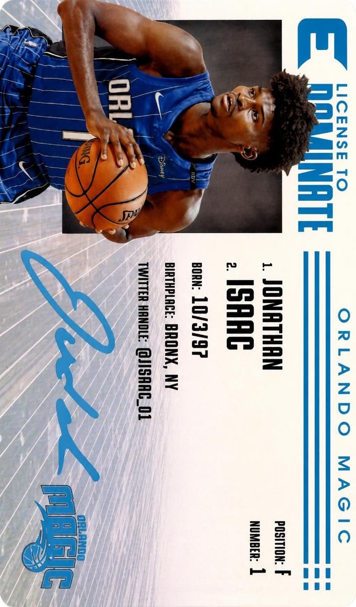 2017 Panini Essentials Jonathan Isaac #L2D-3 card