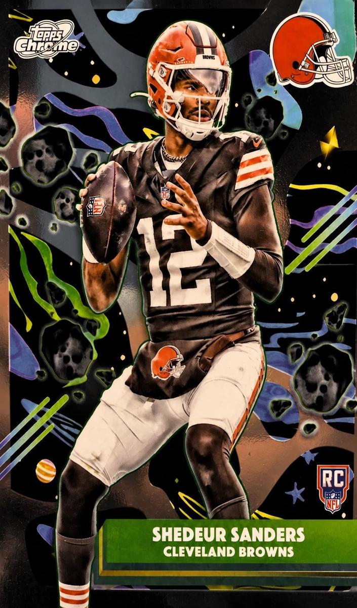 Shedeur Sanders 2025 Topps Cosmic Chrome Football
