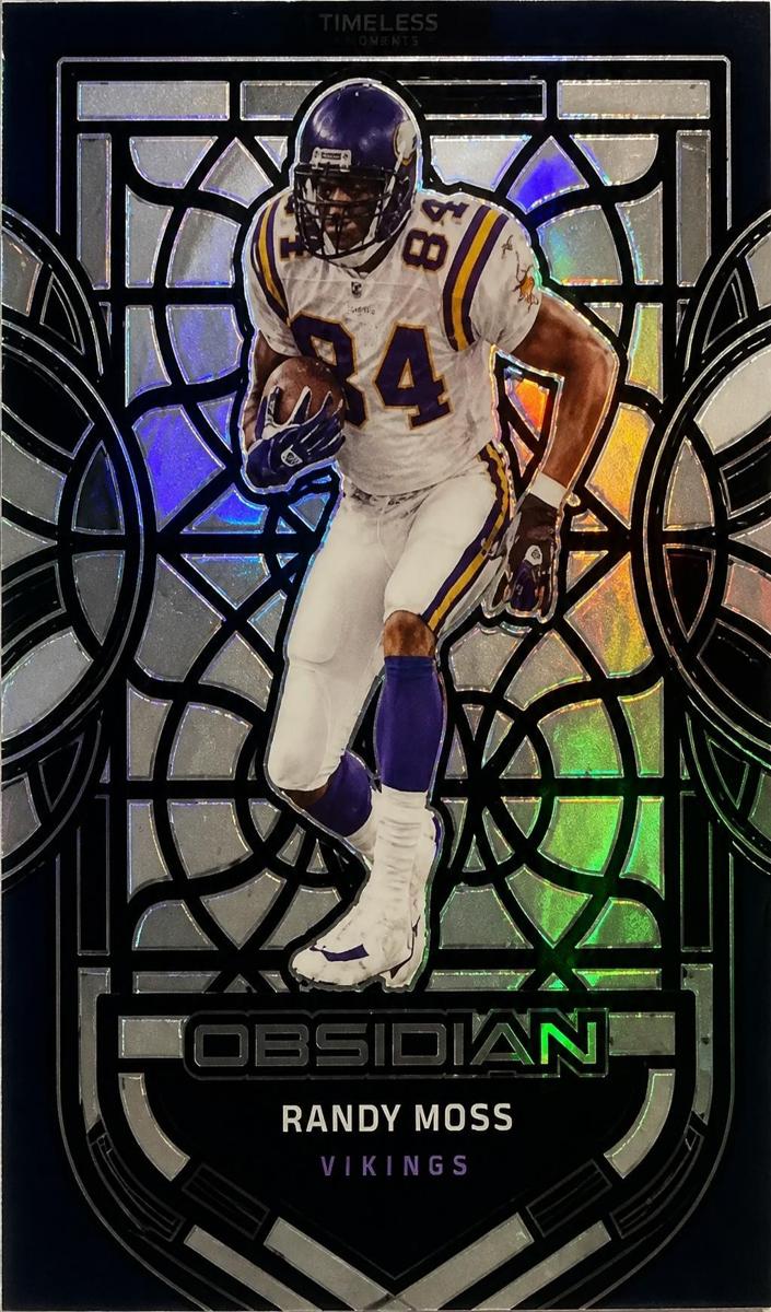 2024 Panini Obsidian Black Stained Glass Randy Moss #4 card