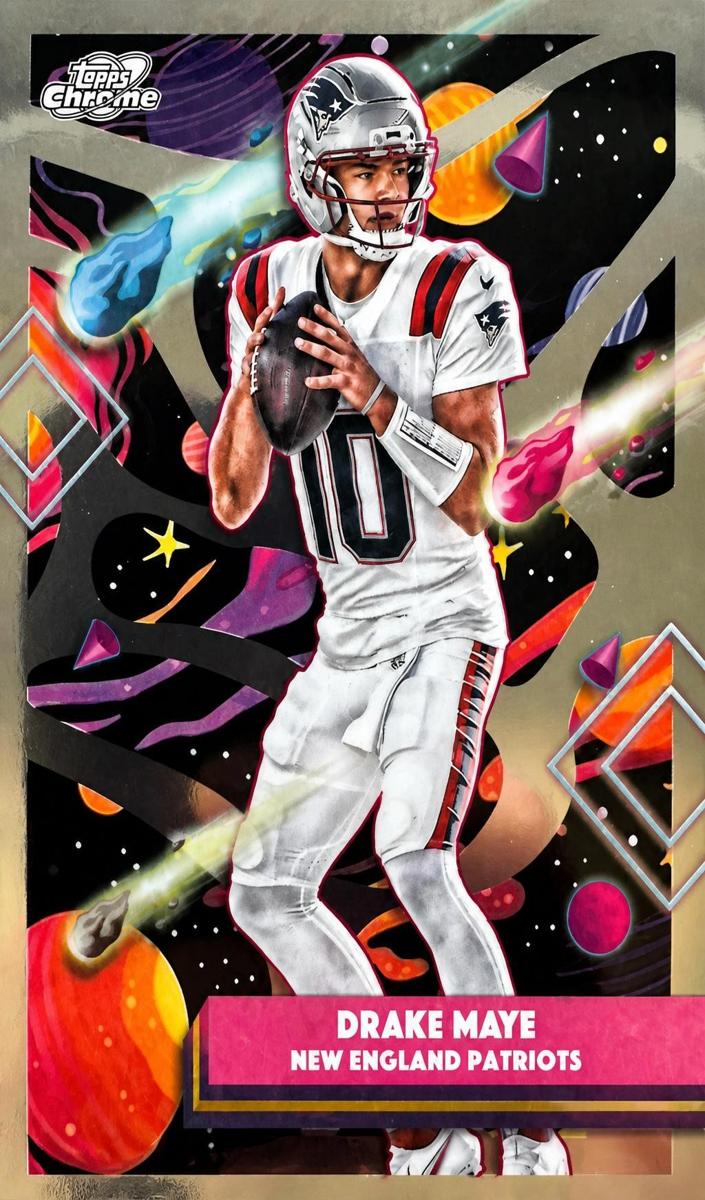 Drake Maye 2025 Cosmic Chrome card
