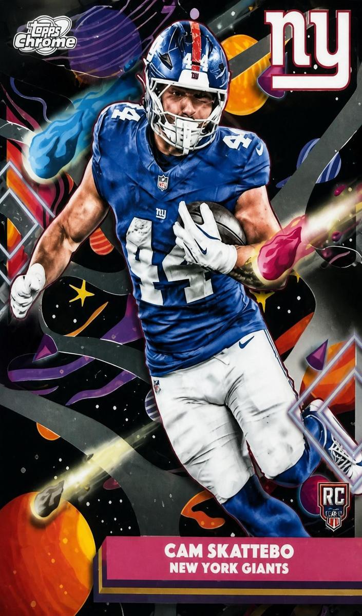 Cam Skattebo 2025 Cosmic Chrome card
