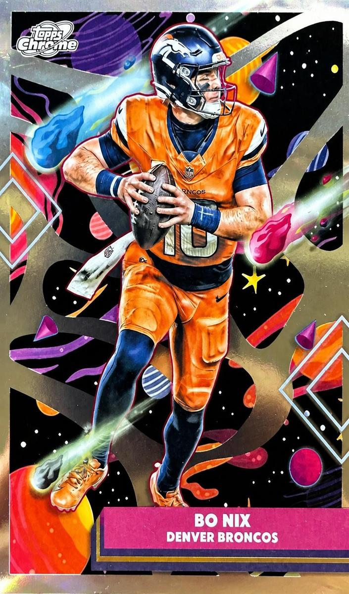 Bo Nix 2025 Cosmic Chrome card
