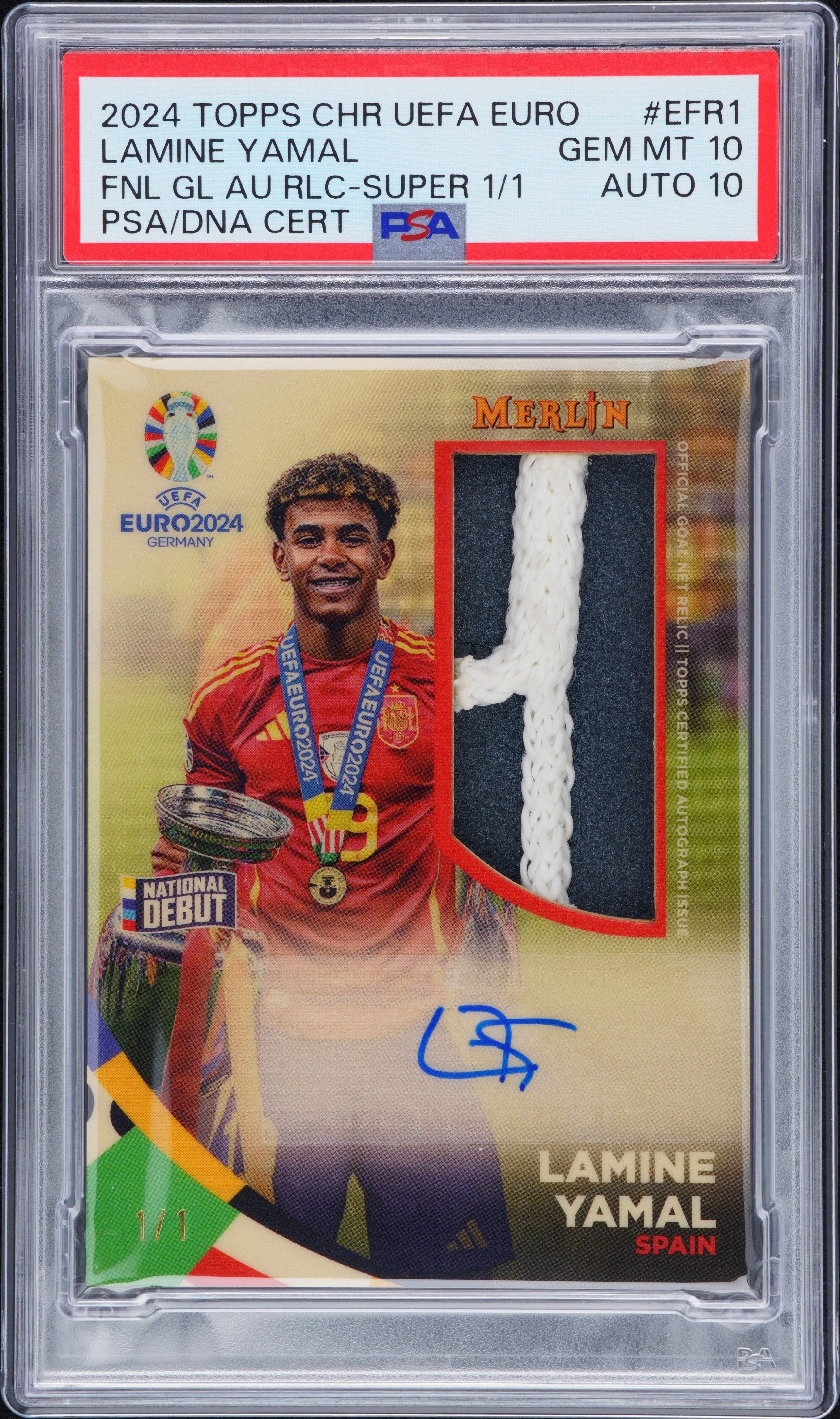 2024 Topps Chrome UEFA Euro Lamine Yamal [Superfractor] #EFR-1 card