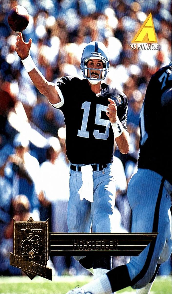 1995 Pinnacle Club Collection Jeff Hostetler #110 card