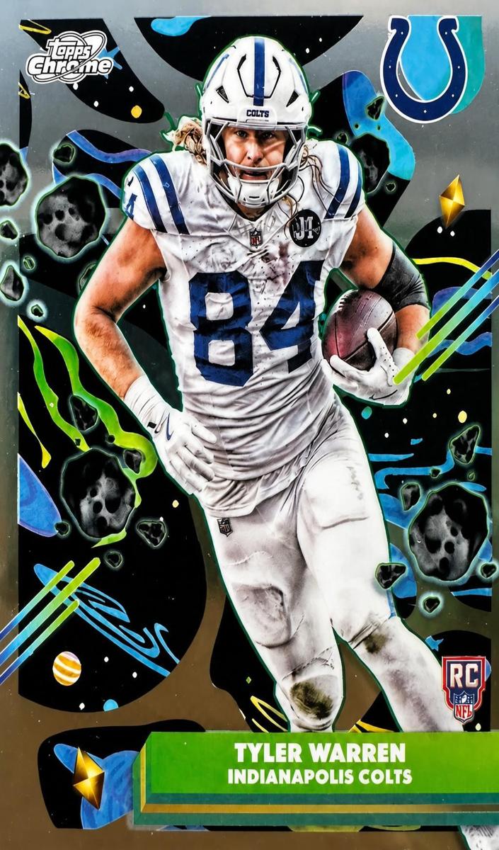Tyler Warren 2025 Topps Cosmic Chrome Football