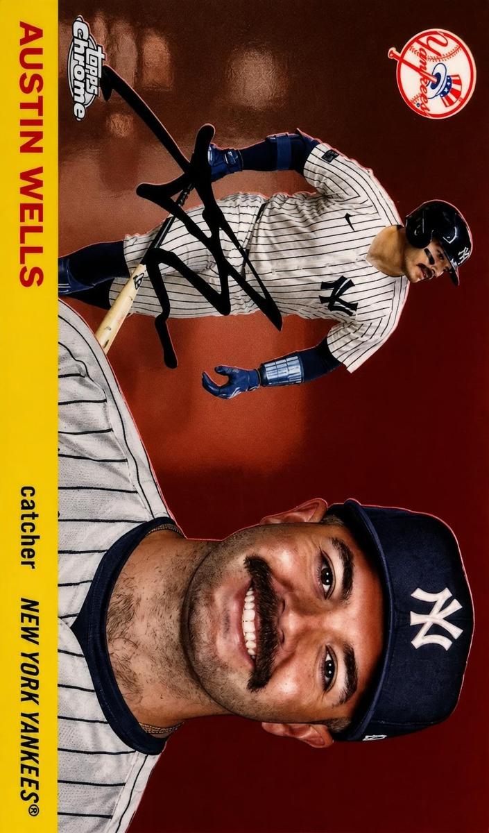 2025 Topps Chrome Platinum Austin Wells #165 card