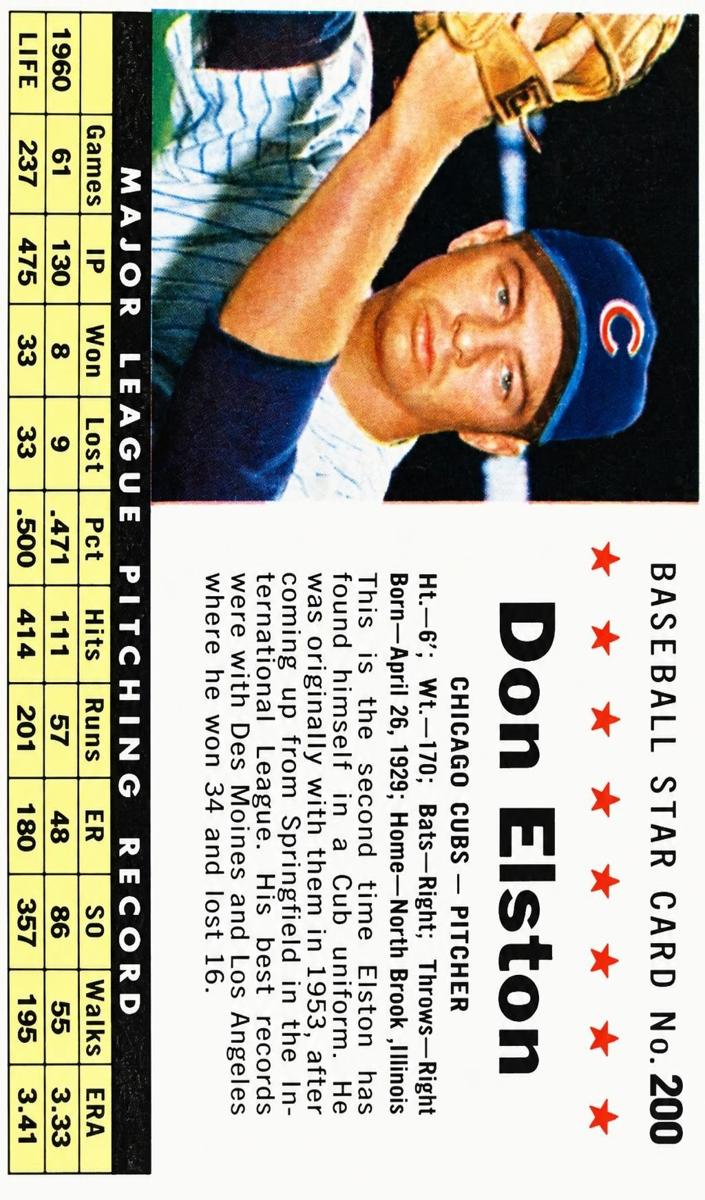 1961 Don Elston [Hand Cut] #200