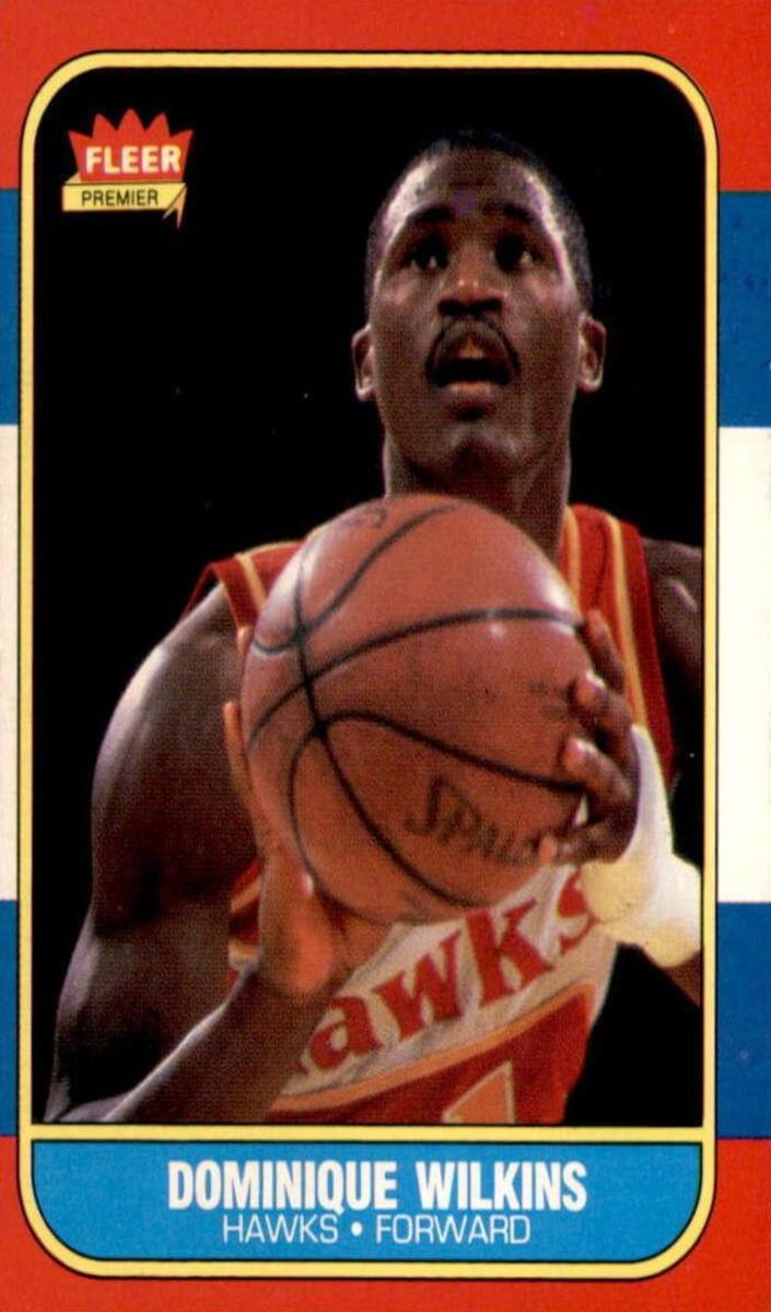 1986 Fleer #121 Dominique Wilkins front