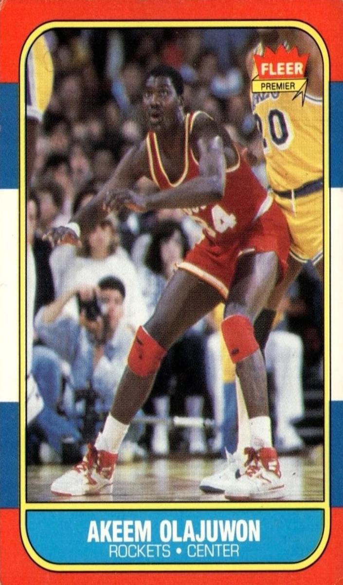 1986 Fleer #82 Hakeem Olajuwon front