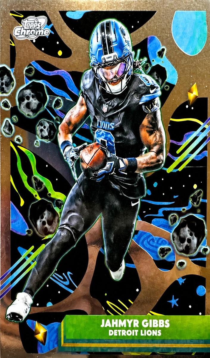 Jahmyr Gibbs 2025 Cosmic Chrome card