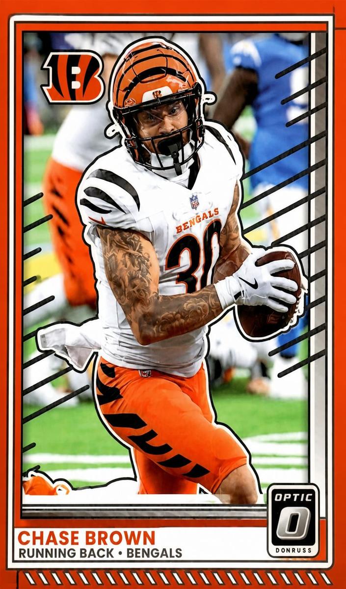 Chase Brown 2025 Donruss Optic Football card