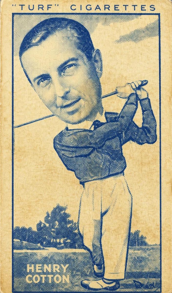 1949 Carreras Turf Cigarettes Sports Series Henry Cotton #1 card