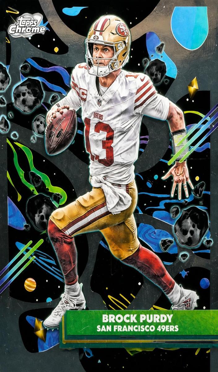 Brock Purdy 2025 Cosmic Chrome card