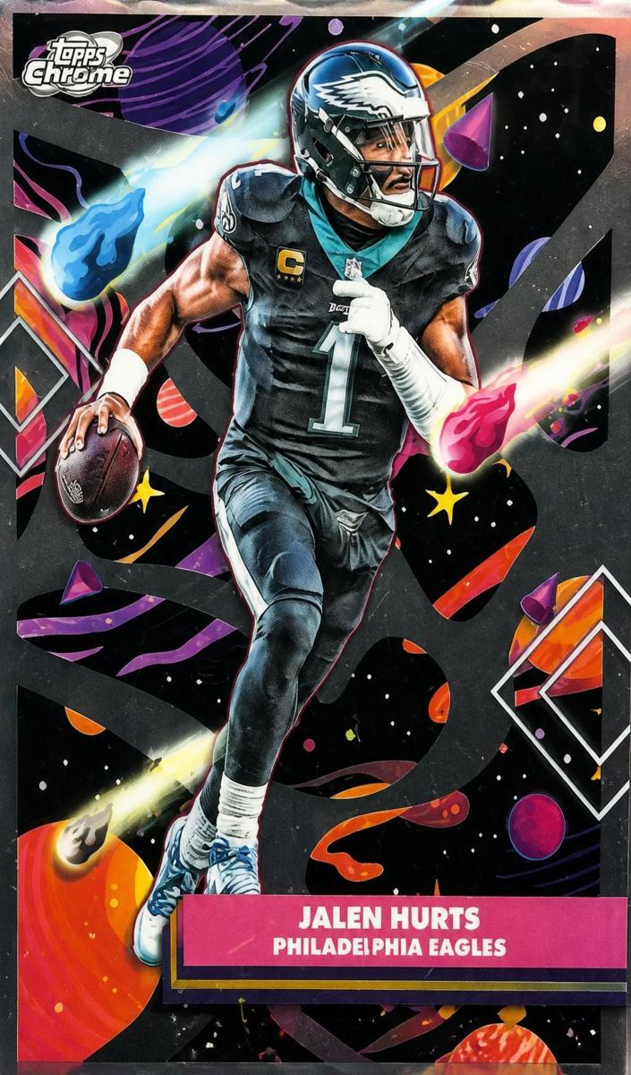 Jalen Hurts 2025 Cosmic Chrome card