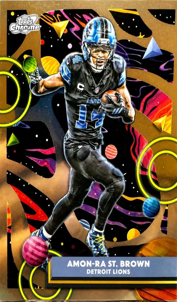 Amon-Ra St. Brown 2025 Cosmic Chrome card