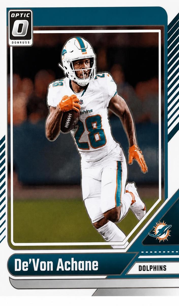 De'Von Achane 2024 Donruss Optic Football card