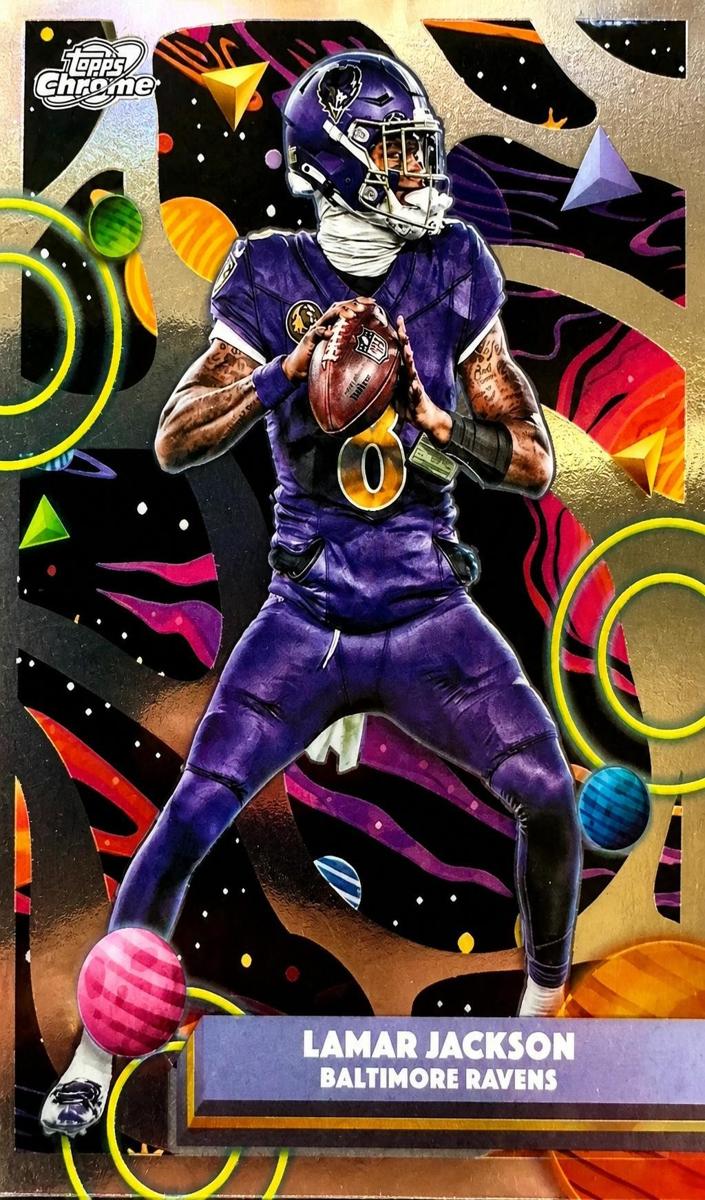 Lamar Jackson 2025 Cosmic Chrome card