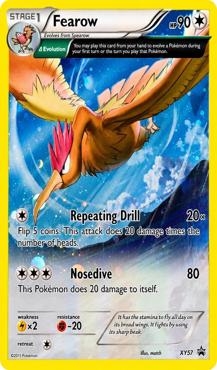 Fearow 2015 Pokemon XY Black Star Promo Ancient Origins