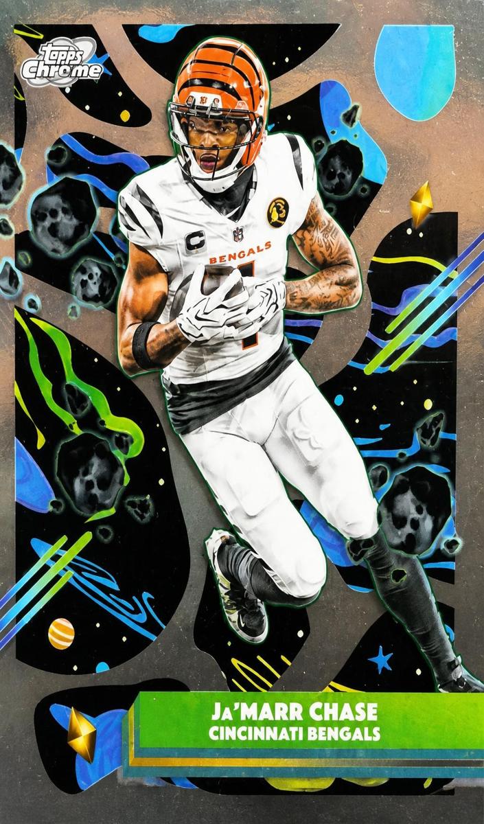 2025 Topps Cosmic Chrome Ja'Marr Chase [Purple Nebula Refractor] #20 card