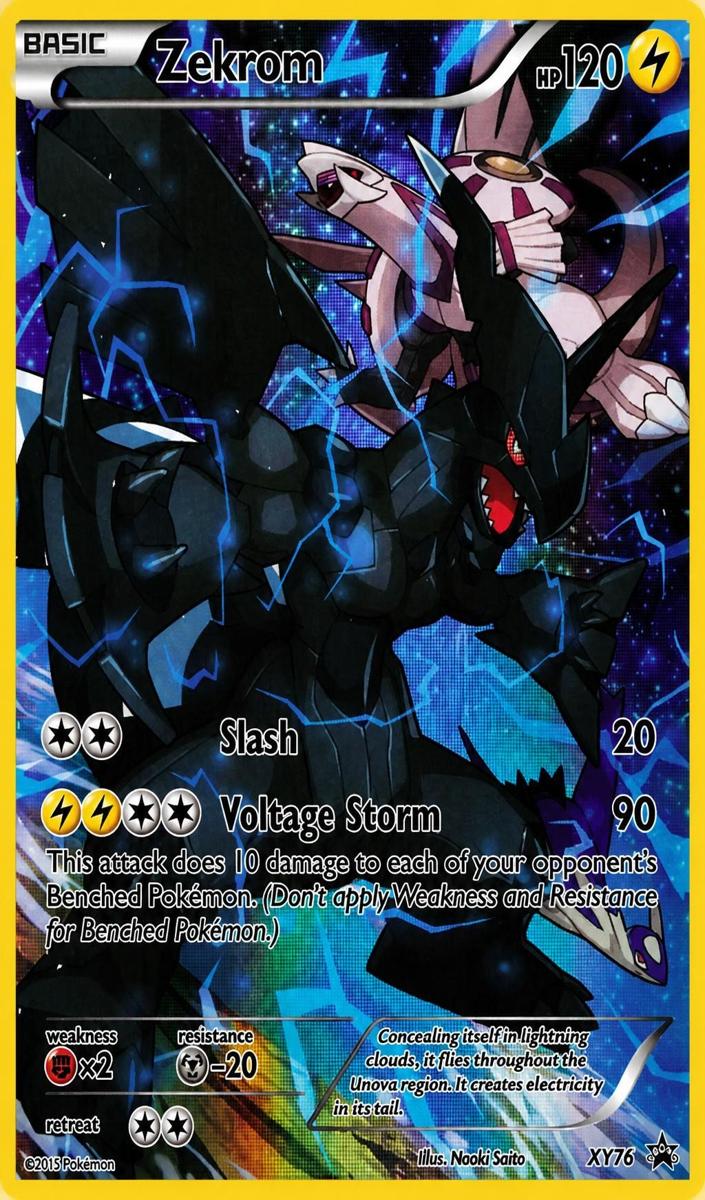 2015 Pokemon Black Star Promo BLACK STAR PROMOS #XY76 Zekrom front
