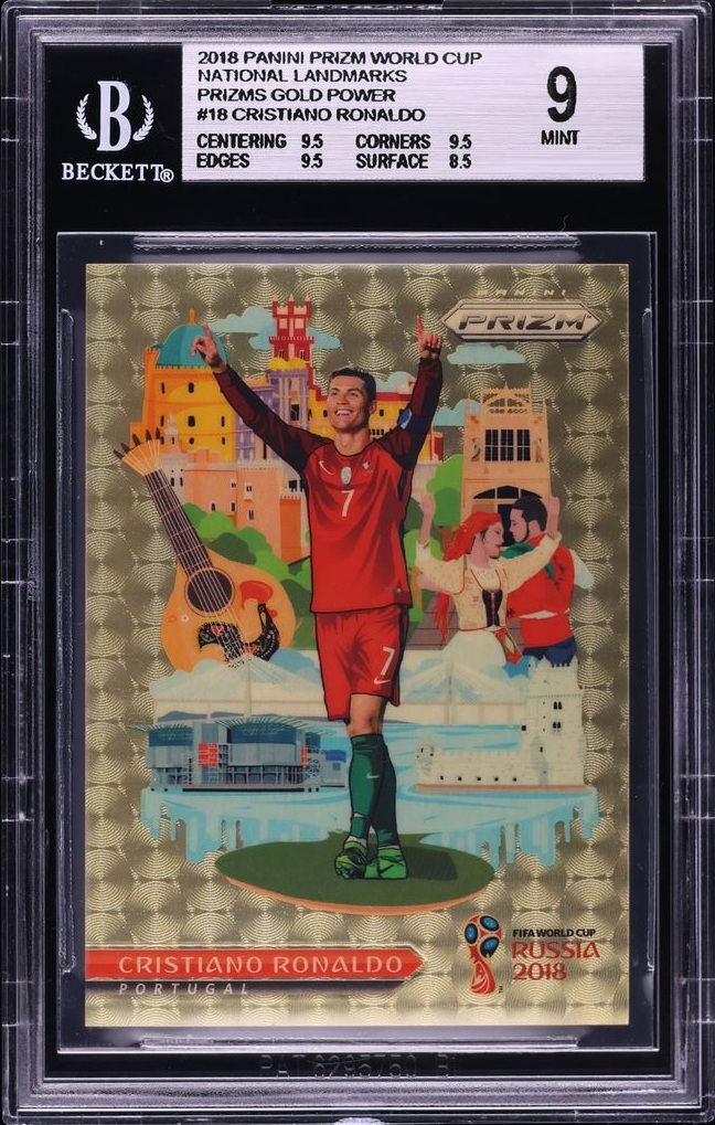 2018 Panini Prizm World Cup Cristiano Ronaldo [Gold Power] #NL-18 card