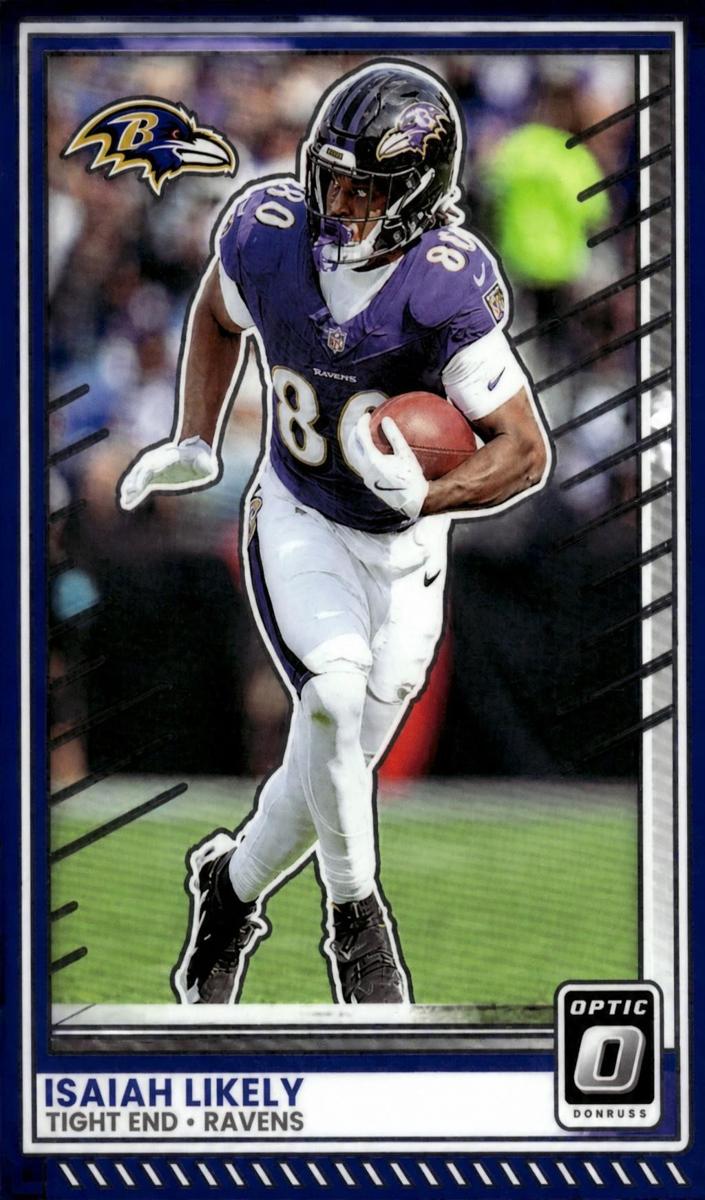 Isaiah Likely 2025 Donruss Optic Football card