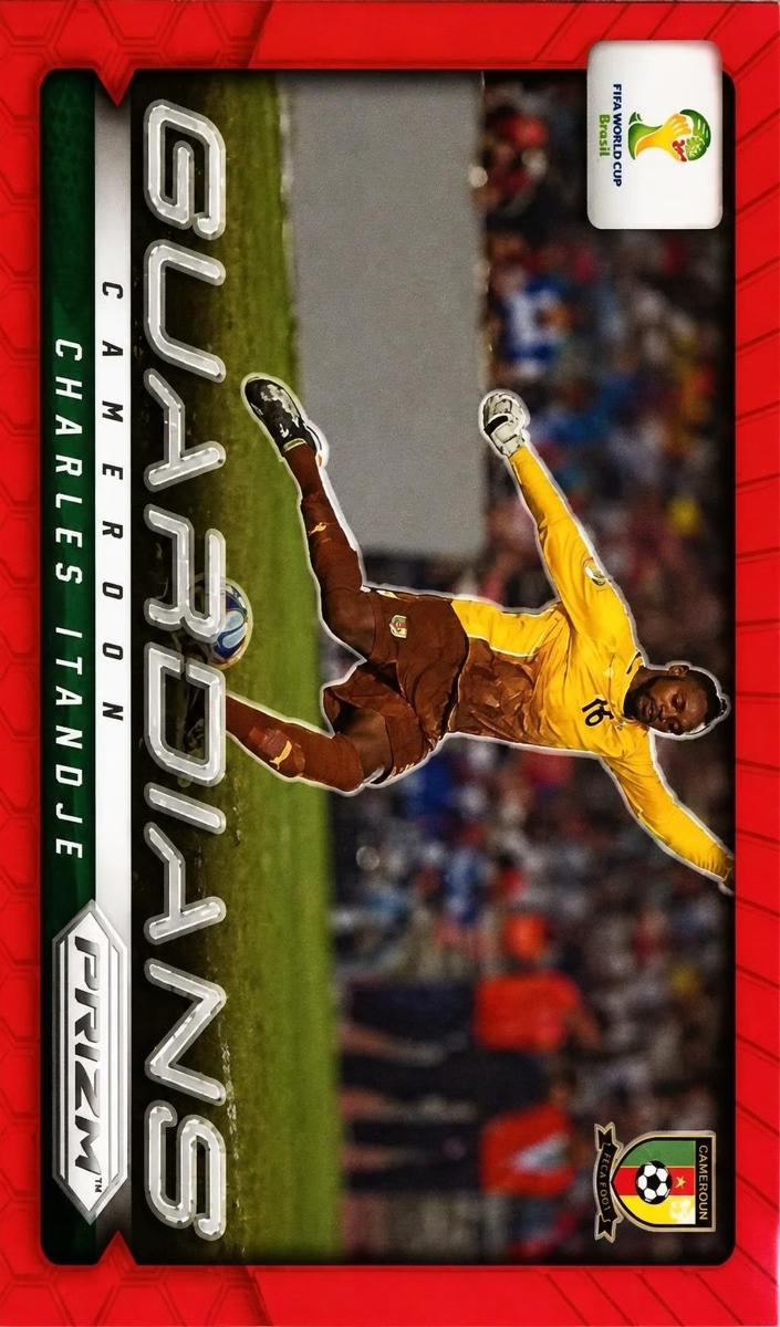 2014 Panini Prizm World Cup Charles Itandje [Blue & Red Blue Wave] #6 card