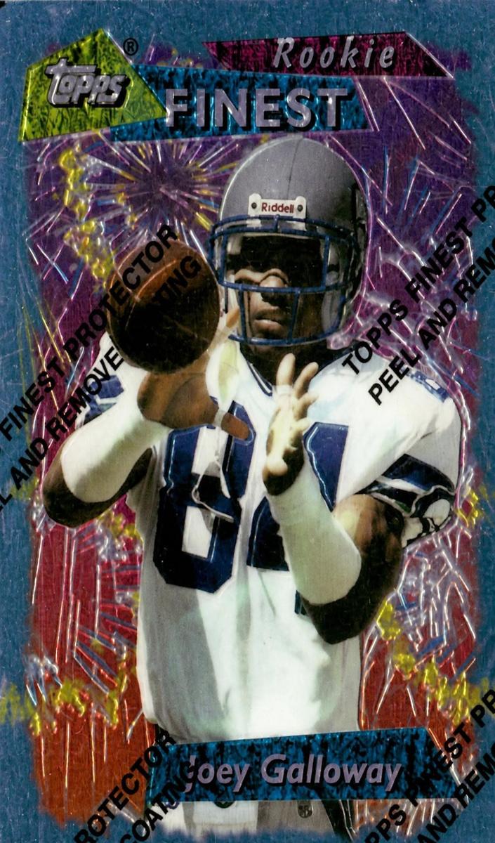 1995 Topps Finest Joey Galloway #166 card