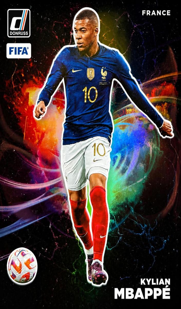 2022 Panini Donruss Night Moves Kylian Mbappe #9 card