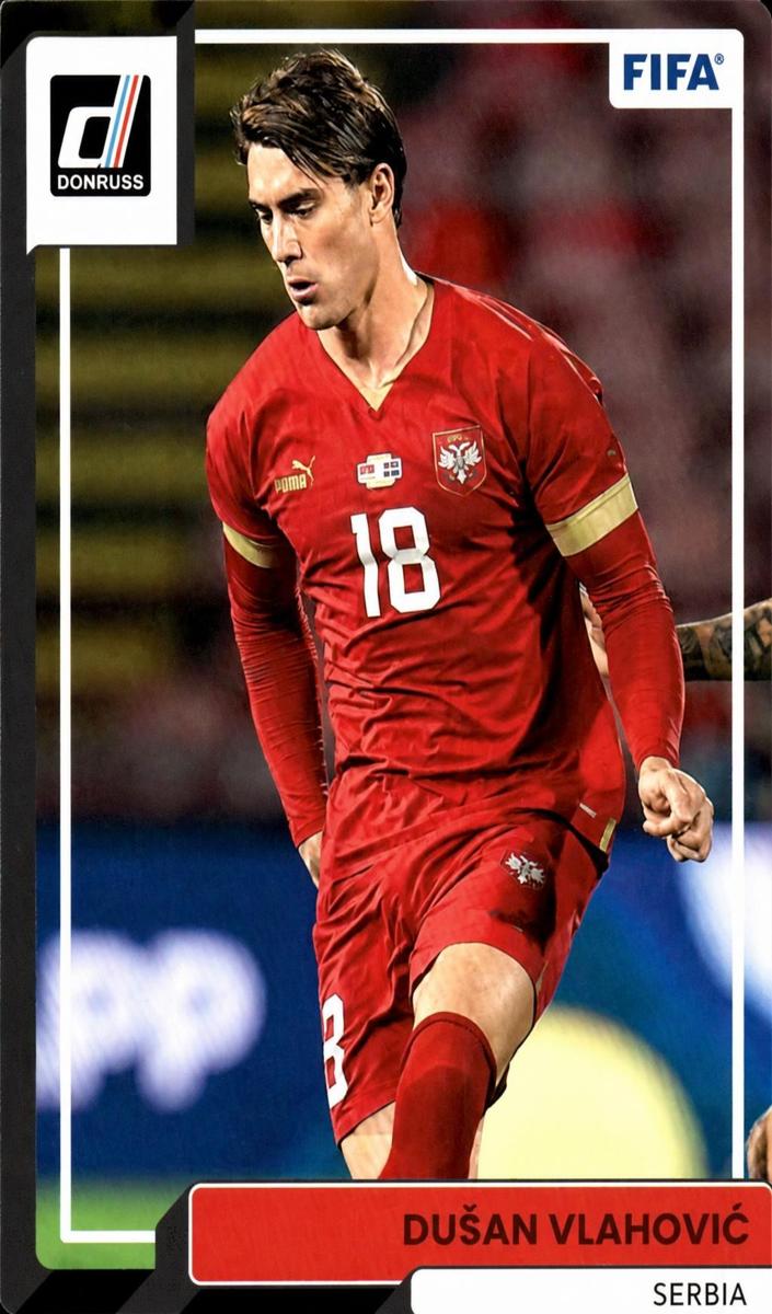 2022 Panini Donruss Dusan Vlahovic [Gold] #105 card