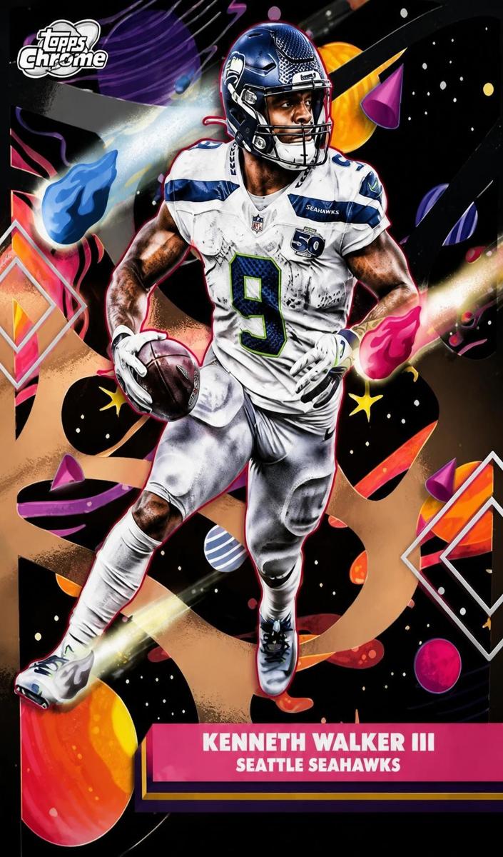 2025 Topps Cosmic Chrome Kenneth Walker III [Nucleus Refractor] #90 card