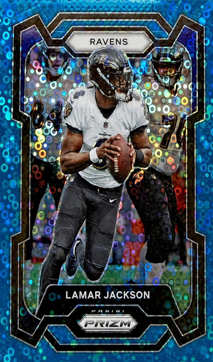 Lamar Jackson 2023 Prizm Football card