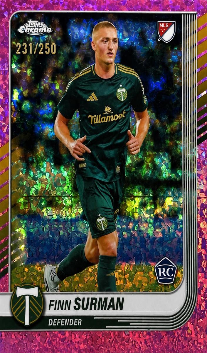 Finn Surman 2025 Chrome MLS Soccer card