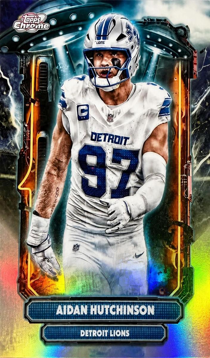 Aidan Hutchinson 2025 Topps Cosmic Chrome Extraterrestrial Talent Football