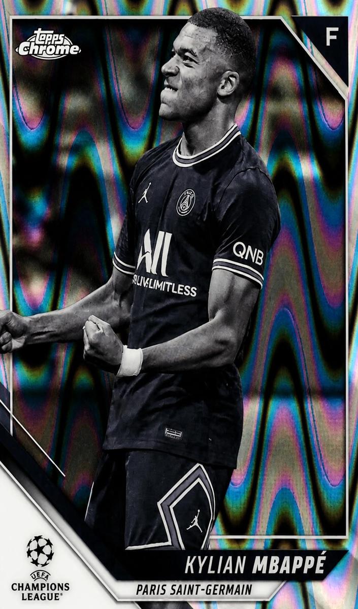 2021 Kylian Mbappe [Black and White Raywave Refractor] #1
