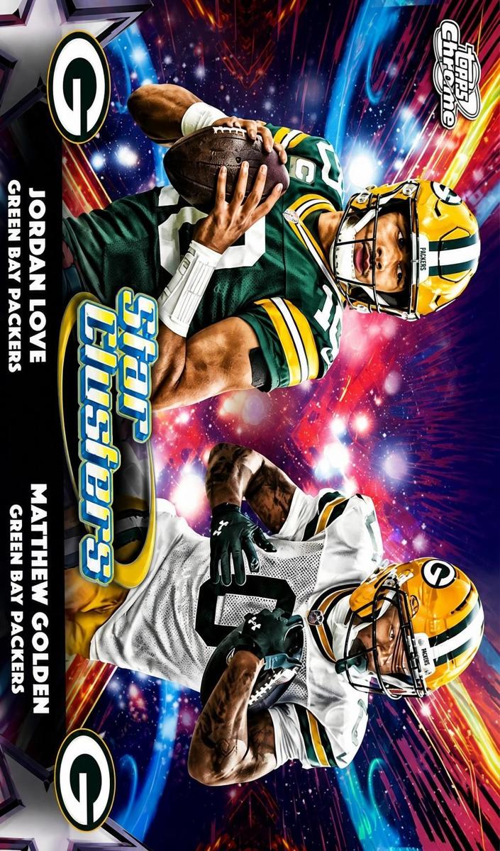 Matthew Golden / Jordan Love 2025 Topps Cosmic Chrome Star Clusters Football