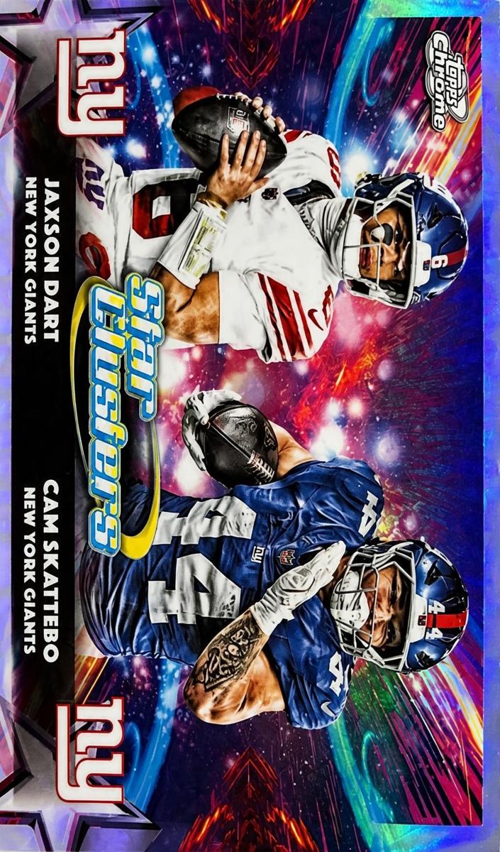 Cam Skattebo / Jaxson Dart 2025 Topps Cosmic Chrome Star Clusters Football