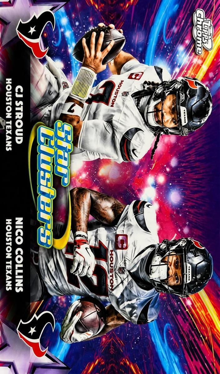Nico Collins / CJ Stroud 2025 Topps Cosmic Chrome Star Clusters Football