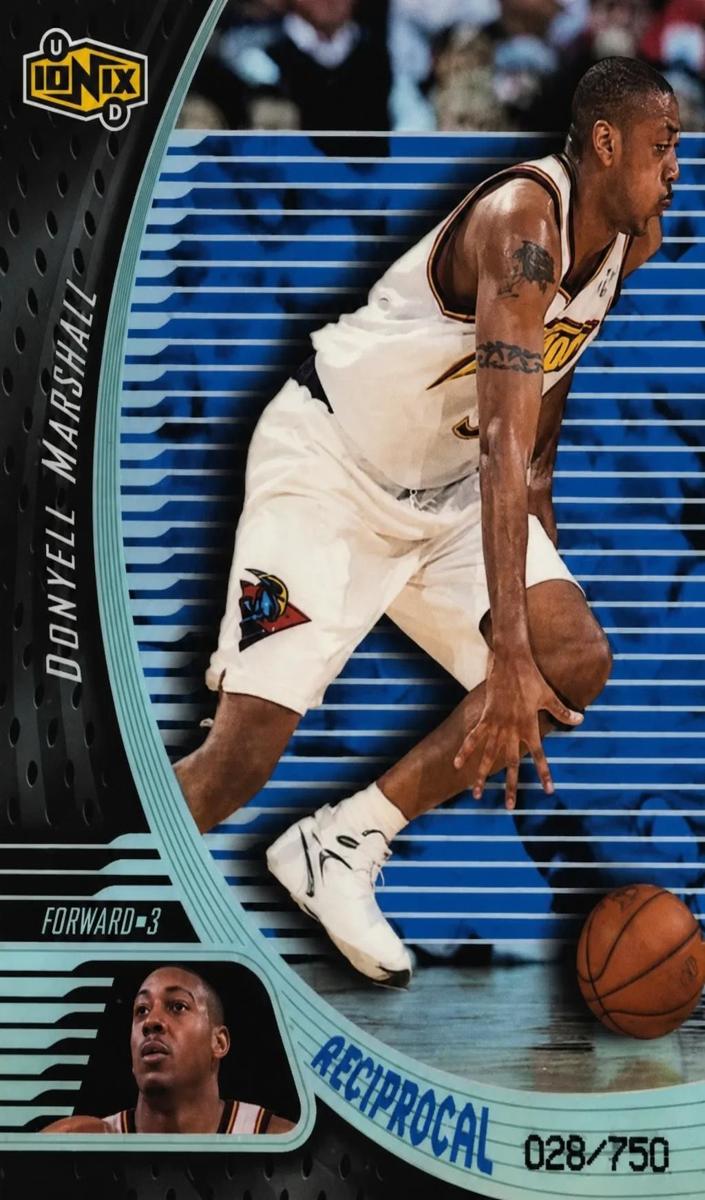 1998 Upper Deck Ionix Donyell Marshall #R23 card