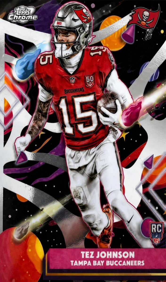 2025 Topps Cosmic Chrome Tez Johnson [Aqua Equinox Refractor] #194 card