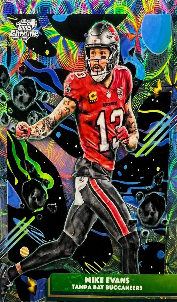 2025 Topps Cosmic Chrome Mike Evans [Blue Moon Refractor] #94 card