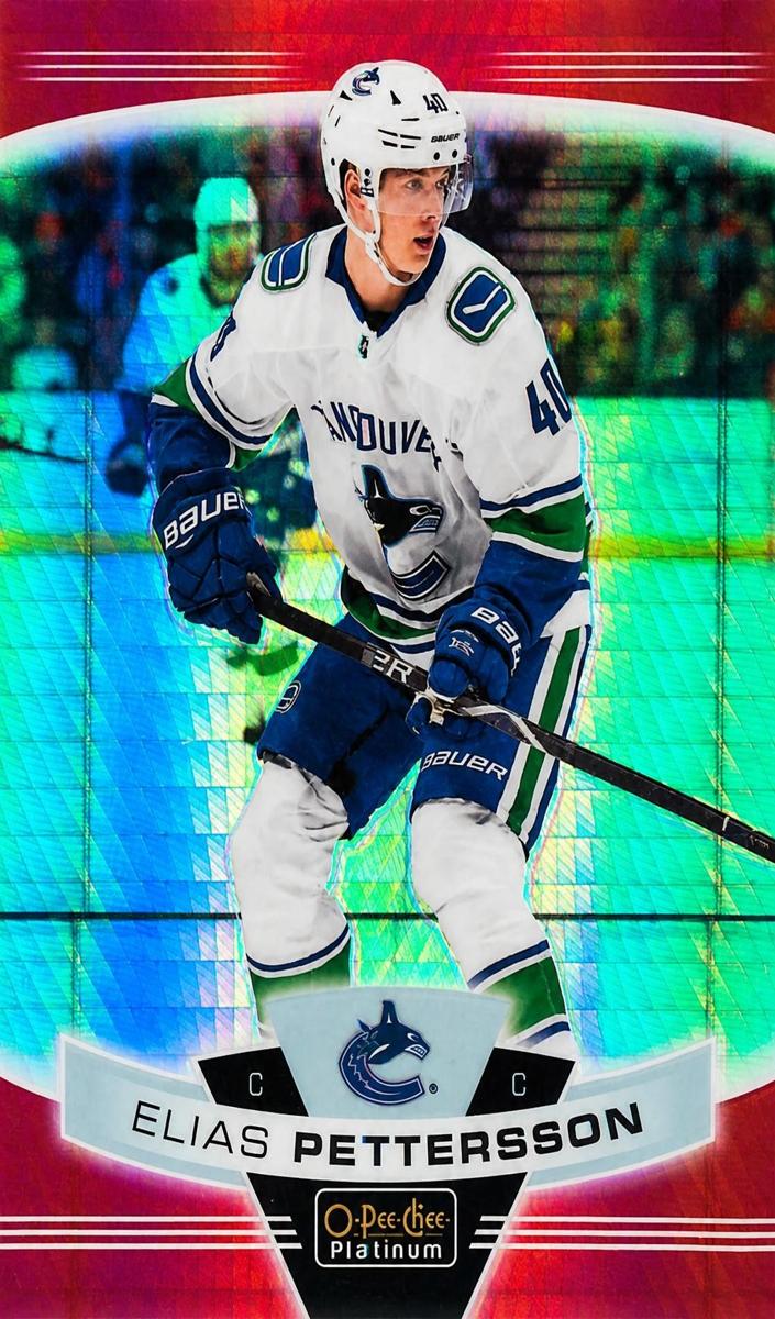 2019 O-Pee-Chee Platinum Elias Pettersson #129 card