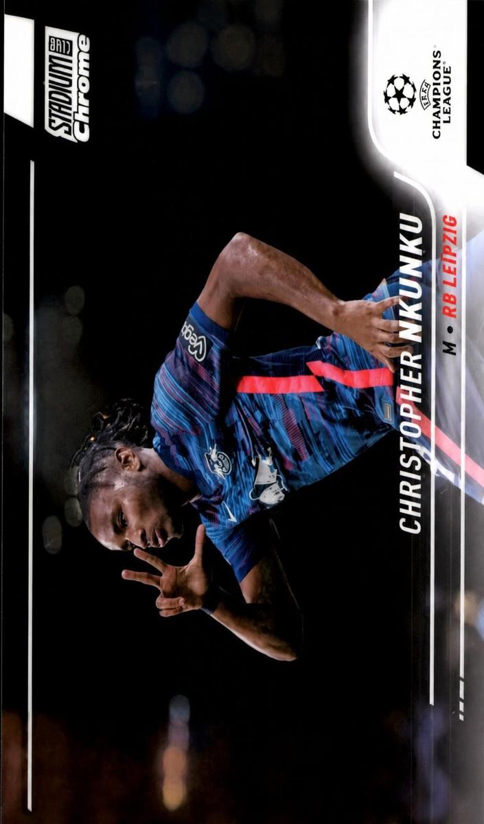2021 Topps Stadium Club Chrome UEFA Champions League Christopher Nkunku #77 card