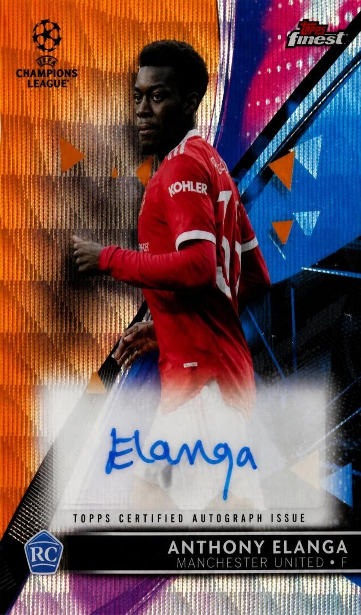 2021 Topps Finest UEFA Champions League Anthony Elanga #BA-AE card