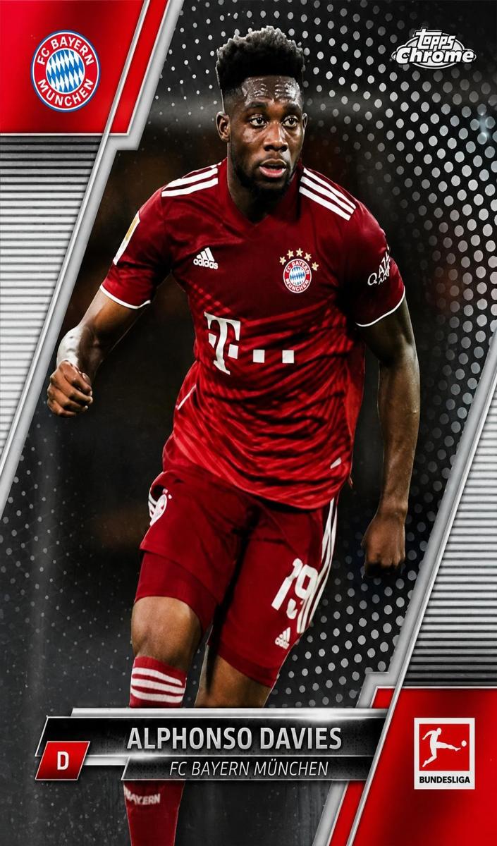 2021 Topps Chrome Bundesliga Alphonso Davies #82 card