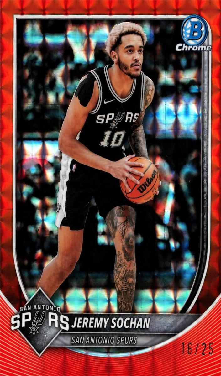 Jeremy Sochan 2025 Bowman Basketball card
